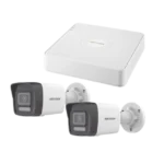 Kit IP 1080p (2 Megapixel) / NVR de 4 Canales con 4 Puertos PoE / 2 Cámaras Bala IP con Microfono Integrado / ColorVu Lite y ACUSENSE Lite - Image 2