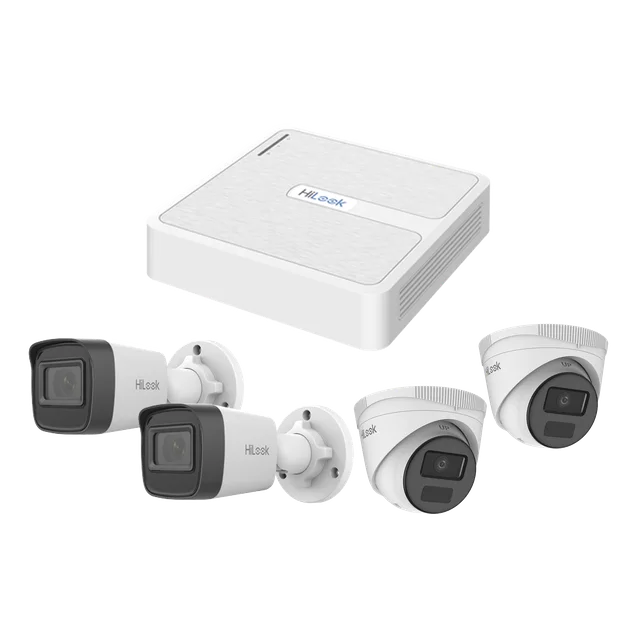 KIPH2B2D_2MP-h Kit IP 2 Megapixel / NVR de 8 Canales con 8 Puertos PoE / 2 Cámaras IP Bala para Exterior / 2 Cámaras IP Domo para Exterior - Image 1