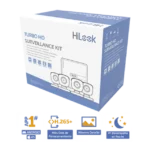 Kit TurboHD 720p / DVR 4 canales / 4 Cámaras Bala de Metal / 4 Cables 18 Mts / H.265+ / 1 Fuente de Poder Profesional / Accesorios de Instalación - Image 2