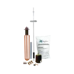 Kit de Pararrayo para Torre o Poste tipo Dipolo Corona con Electrodo y Accesorios de instalación.