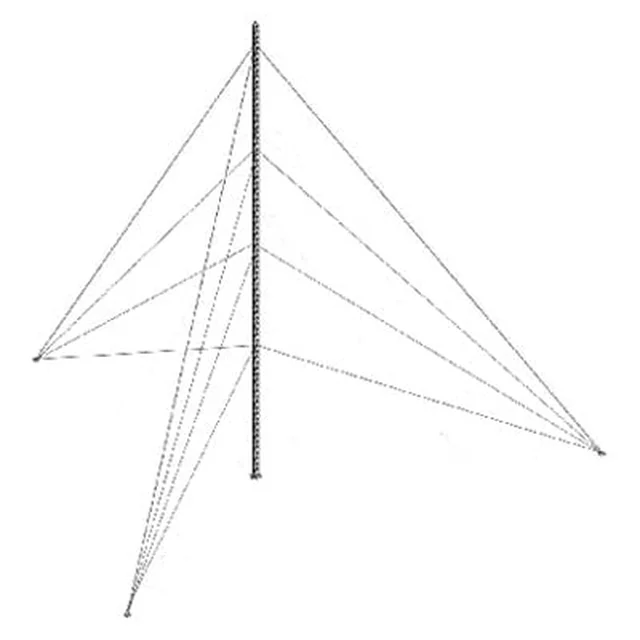 KTZ-45E-009-13901 Kit de Torre Arriostrada de Piso de 9 m Altura con Tramo STZ45 Galvanizado Electrolítico (No incluye retenida). - Image 1