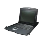 Switch KVM con Monitor de 17"con Teclado y Trackpad para Rack de 1U de Cuatro Postes, 8 Puertos VGA Para Acceder y Controlar Hasta 8 Computadoras Desde una Sola Consola
