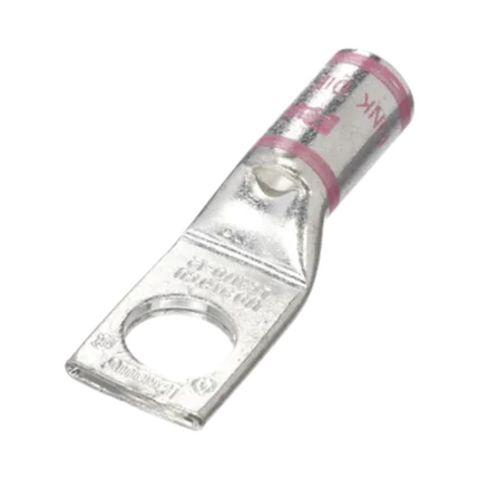 Terminal Conector Barril de 1 Orificio 1/2", con Talón para Mirilla, para cable 1/0 AWG.
