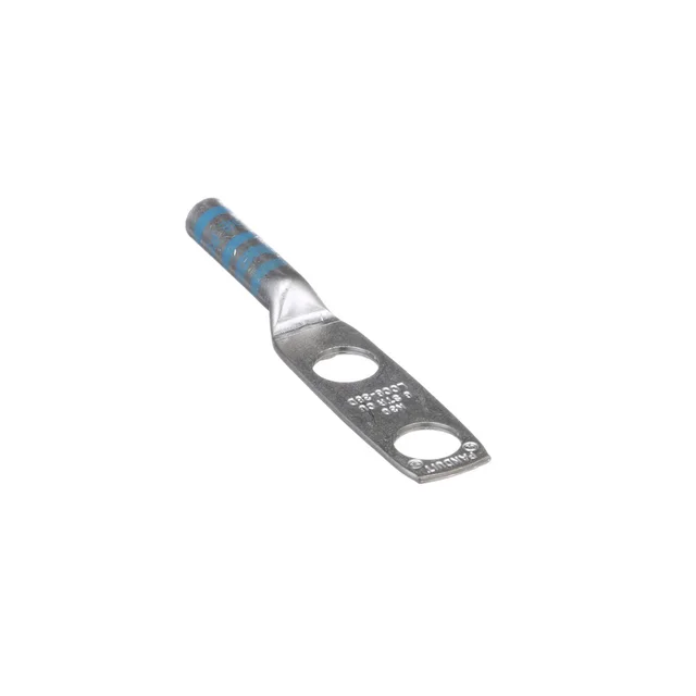 LCC638DL-h Zapata de compresión LCC6-38D-L para cal. 6 Awg, Doble barreno para tornillo prisionero de 3/8, Espaciado de orificio 25.4mm, 1 Pz - Image 1