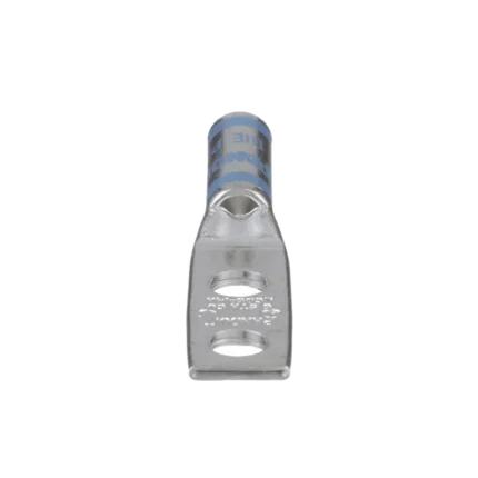 Zapata de compresión LCD6-14A-L para cal. 6 Awg, Doble barreno para tornillo prisionero de 1/4, Espaciado de orificio 16mm, 1 Pz