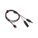 Cable 2.5 m, Negro, Calibre 12 AWG con Terminales MC4 Macho y Hebra para Terminal XT60