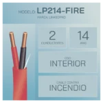 Alambre de Alarma contra Incendios - Bobina de 305 Metros: 2 x 14 AWG, Rojo, Tipo FPLR, (UL) FT4, Ideal para Sistemas de Detección y Evacuación de Incendios - Image 3