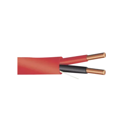 Alambre de Alarma contra Incendios - Bobina de 305 Metros: 2 x 14 AWG, Rojo, Tipo FPLR, (UL) FT4, Ideal para Sistemas de Detección y Evacuación de Incendios