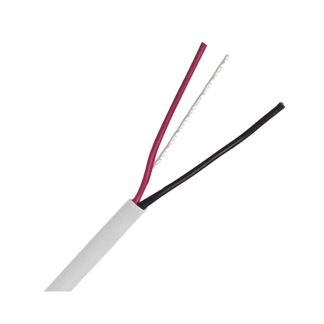 LP218W_1000-h Cable 305 Metros (1000 Pies): 2 x 18 AWG, Color Blanco, CM, Para Sistemas de Seguridad y Alarmas - Image 1