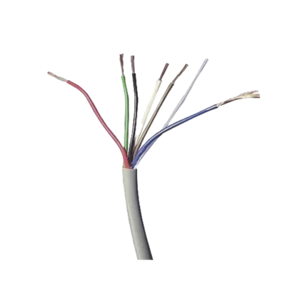 Bobina de Cable 305 Metros: 6 x 18 AWG, Color Blanco, CMR, Para Sistemas de Seguridad y Alarmas
