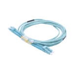 Jumper de Fibra Óptica Multimodo OM3 50/125 LC-LC OFNR (Riser), 2.0 mm, Dúplex, Aqua, 3 metros