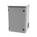 Gabinete de Exterior con Rack de 19" de 16U con Ventiladores y Termostato, Se envía el Gabinete Armado. (Montaje a poste o torre se vende por separado).