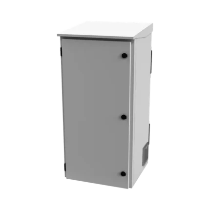 Gabinete de Exterior con Rack de 19" de 24U con Ventiladores y Termostato, Se envía el Gabinete Armado (Montaje a poste o torre se vende por separado).