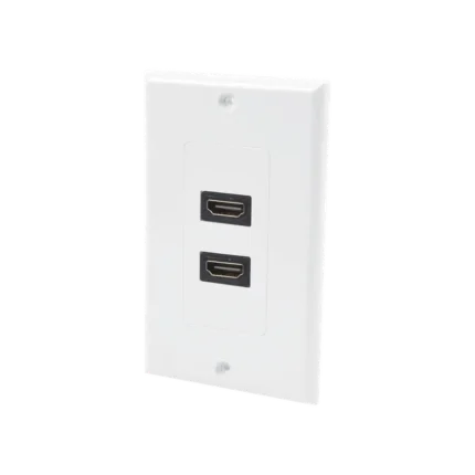 Placa de pared de 2 puertos HDMI hembra a hembra