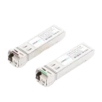 Transceptores Ópticos Industriales Bidireccionales SFP+ (Mini-Gbic) / Monomodo 1270 & 1330 nm / 10 Gbps / 10GBASE / Conector LC/UPC Simplex / DDM / Hasta 3 km / 2 Piezas