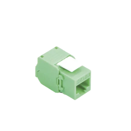 Módulo Jack Keystone Cat6 (toolless), con terminación en ángulo 180 º Color Verde, Compatible con Faceplate y Patchpanel Linkedpro