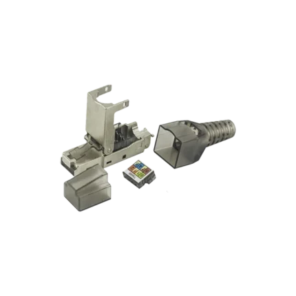 Plug RJ45 Blindado Categoría 6A -Sin herramienta, para terminación en campo