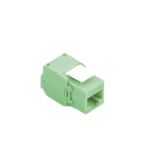 Módulo Jack Keystone Cat6A (toolless), con terminación en ángulo 180 º Color Verde, Compatible con Faceplate y Patchpanel Linkedpro