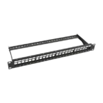 Patch panel modular sin blindaje de 24 puertos, 1U, con barra para organizar cable - Image 2