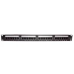 Panel de parcheo de impacto (110) UTP de 24 puertos Cat5e, 19in con barra para organizar cable
