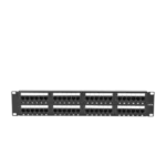 Panel de parcheo de impacto (110) UTP de 48 puertos Cat5e 19in, 2U con barra para organizar cable - Image 4
