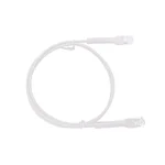 Mini Patch Cord Cat6 Ultra Slim 18 cm Blanco – Ahorra Espacio sin Organizadores, con Bota Flexible