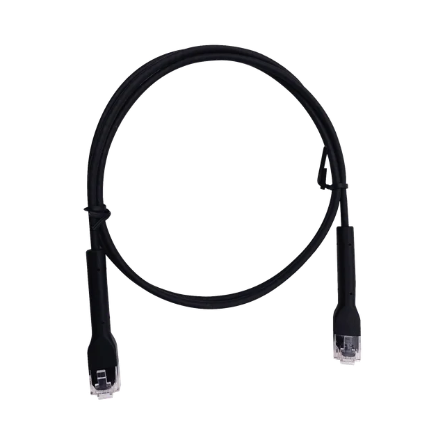 LPPSLIM10BK-h Mini Patch Cord Cat6 Ultra Slim 10 Metros (32.81 Pies) Negro ? Ahorra Espacio sin Organizadores, con Bota Flexible - Image 1