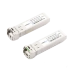 Transceptores Ópticos Bidireccionales SFP+ (Mini-Gbic) / Monomodo 1270 & 1330 nm / 10 Gbps / 1000BASE-BX / Conector LC/UPC Simplex / DDM / Hasta 20 km / 2 Piezas