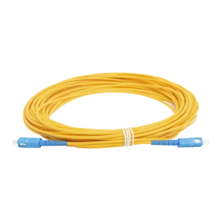 Jumper de Fibra Óptica Monomodo SC/UPC - SC/UPC Simplex, color amarillo, 15 metros