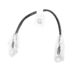 Cable de Parcheo Slim UTP Cat6 - 20 cm Negro Diámetro Reducido (28 AWG) - Image 3