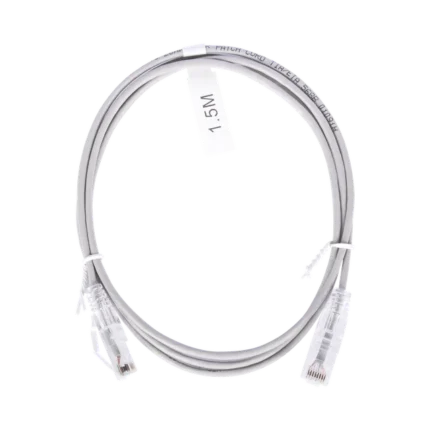 Cable de Parcheo Slim UTP Cat6 - 1.5 m Gris Diámetro Reducido (28 AWG)