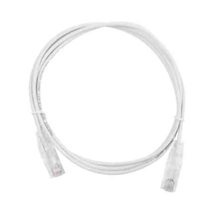 Cable de Parcheo Slim UTP Cat6 - 1.5 m Blanco Diámetro Reducido (28 AWG)