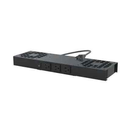 Kit de 2 Ventiladores (12 x 12 cm) con 3 Tomas de Corriente 110 Vca/50 Hz con Clavija