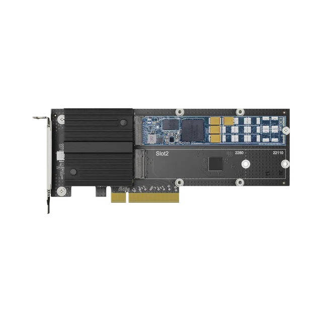 M2D20-h Adaptador SSD M.2 | PCIe 3.0 x8 | NVMe | Compatible con M.2 22110 y 2280 | 2 Ranuras M-Key | Perfil Bajo y Altura Completa | Garantía de 5 Años. - Image 1