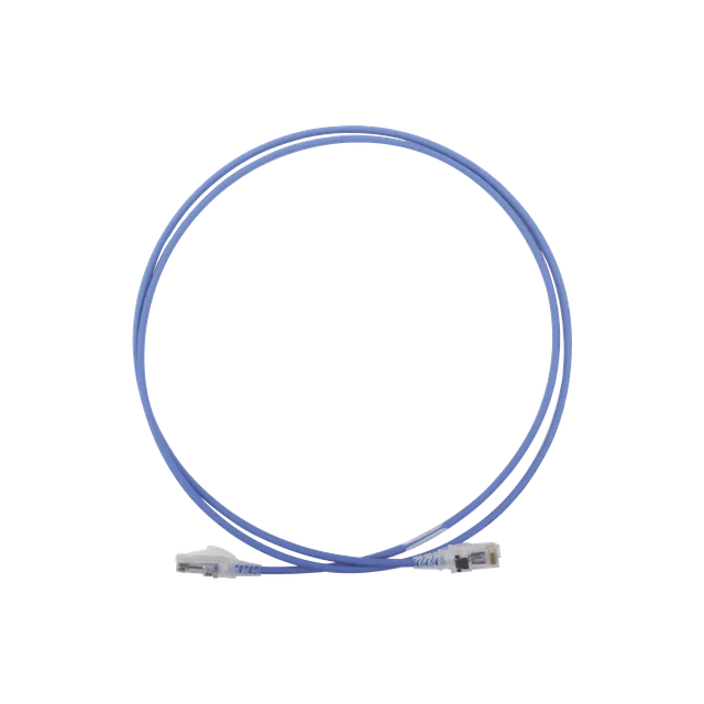MC6050628-h Patch Cord MC6 Modular Cat6 UTP, CM/LS0H, 1.52 Metros (5 Pies), Color Azul, Diámetro Reducido (28AWG) - Image 1