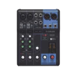 Mezcladora de Audio | 6 Canales | 2 entradas de micro/6 de línea (2 mono + 2 estéreo) | Alimentación Phantom