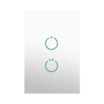 (ZWAVE) Interruptor On/Off panel táctil touch inalámbrico Zwave Plus 2 botones. No requiere cable neutro, Compatible con Hubitat HC8, Álula  M2M, otros