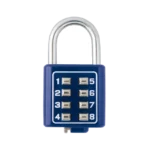 Candado Digital de Combinación M35 / No Requiere Llave / Combinación única integrada por 4 dígitos / Color Azul.