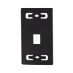 Placa de pared modular MAX, de 1 salida, Color Negro