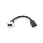 Adaptador HDMI con Pigtail Hembra-Hembra, Para vídeo 720, 1080p, 4K UHD Compatible con Faceplates MAX Siemon de 2 salidas, Color Blanco - Image 3