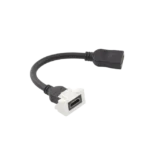 Adaptador HDMI con Pigtail Hembra-Hembra, Para vídeo 720, 1080p, 4K UHD Compatible con Faceplates MAX Siemon de 2 salidas, Color Blanco