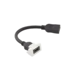 Adaptador HDMI con Pigtail Hembra-Hembra, Para vídeo 720, 1080p, 4K UHD Compatible con Faceplates MAX Siemon de 2 salidas, Color Blanco - Image 2