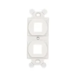 Marco de Módulo Dúplex, Para Placas Frontales Estándar NEMA 106, Acepta 2 Módulos Keystone, Color Blanco