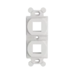 Marco de Módulo Dúplex, Para Placas Frontales Estándar NEMA 106, Acepta 2 Módulos Keystone, Color Blanco - Image 2