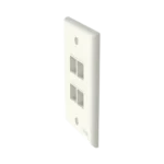 Placa de Pared Vertical, Salida Para 4 Puertos Keystone, Color Blanco Mate - Image 3