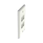Placa de Pared Vertical, Salida Para 4 Puertos Keystone, Color Blanco Mate - Image 4