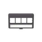 Placa de Mobiliario Modular Estándar, Salidas Para 4 Puertos Keystone, Color Negro - Image 2