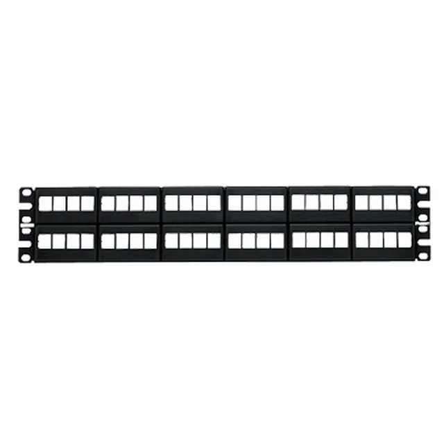 NKFP48Y Panel de Parcheo Modular Keystone (Sin Conectores), de 48 Puertos, Identificación con Etiqueta Adhesiva, 2UR - Image 1