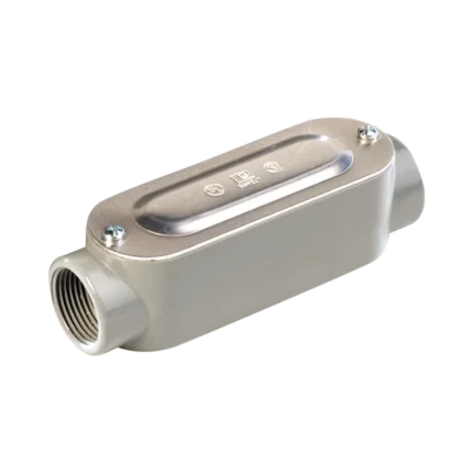 Caja Condulet tipo C de 1" (25.4 mm) Incluye tapa y tornillos.
