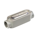 Caja oval roscada tipo C de 1 1/2" (38.1 mm) Incluye tapa y tornillos.
